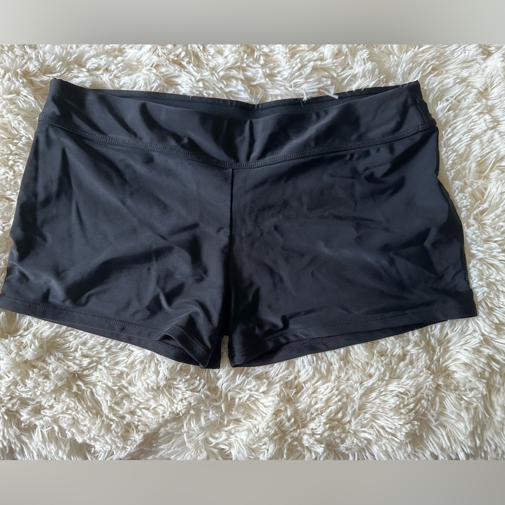 Women’s Wide Waistband Boy Leg Swimsuit Bottom Board Shorts